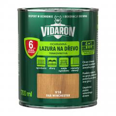 Obrázek: VIDARON ochranná lazura na dřevo, tenkovrstvá, odstín V18 Dub winchester 0,7 L