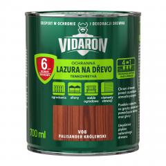 Obrázek: VIDARON ochranná lazura na dřevo, tenkovrstvá, odstín V08 Palisandr královský 0,7 L