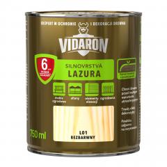 Obrázek: VIDARON základní ochranná lazura na dřevo, silnovrstvá, odstín L01 bezbarvá 0,75 L